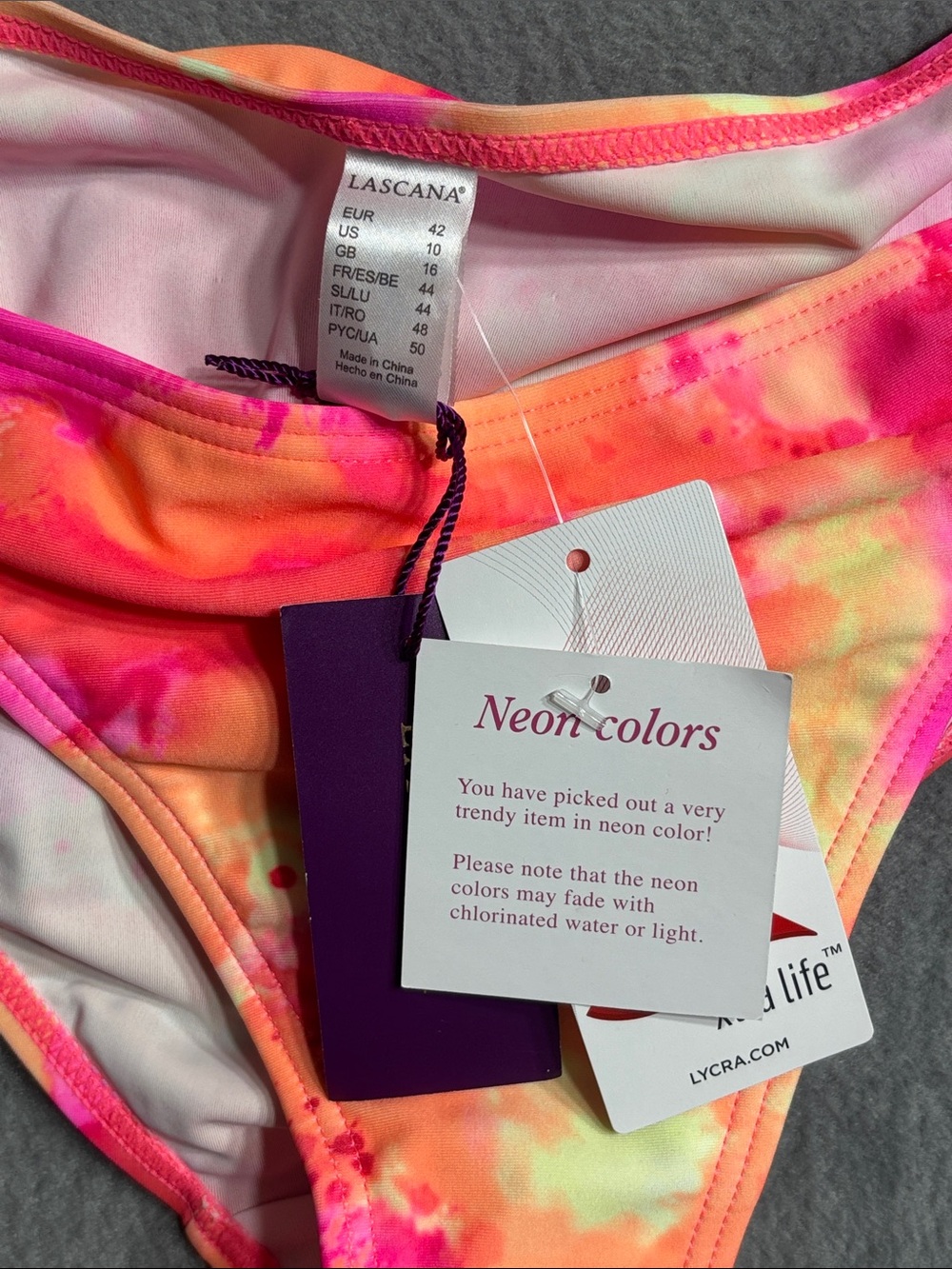 LASCANA Tie Dye Twist Bikini Bottom - Picture 4 of 7